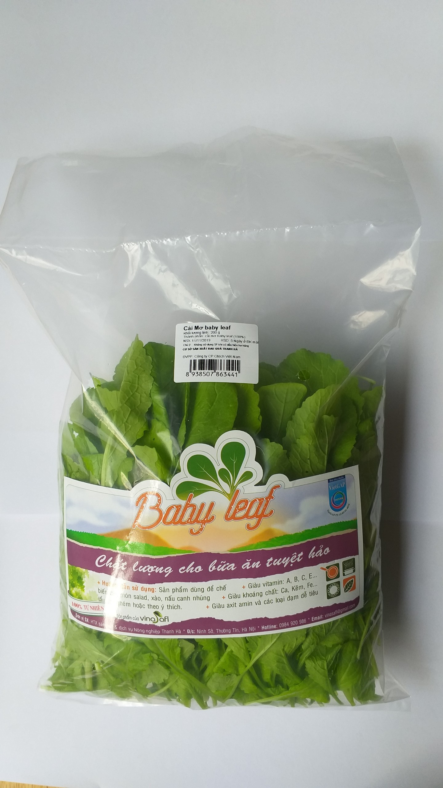 Cải Mơ Xanh Babyleaf 200g
