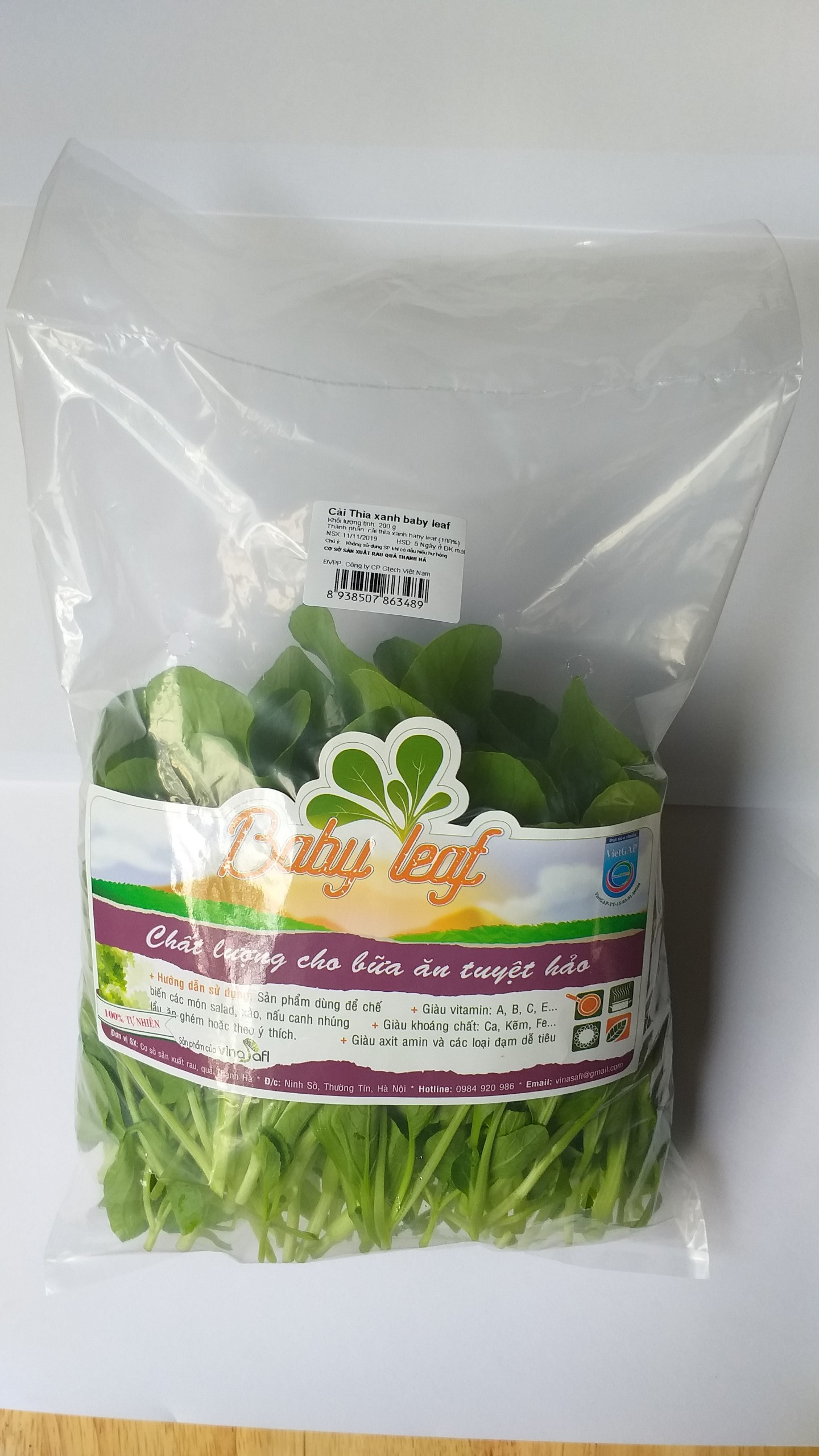 Cải Thìa Xanh babyleaf 200g