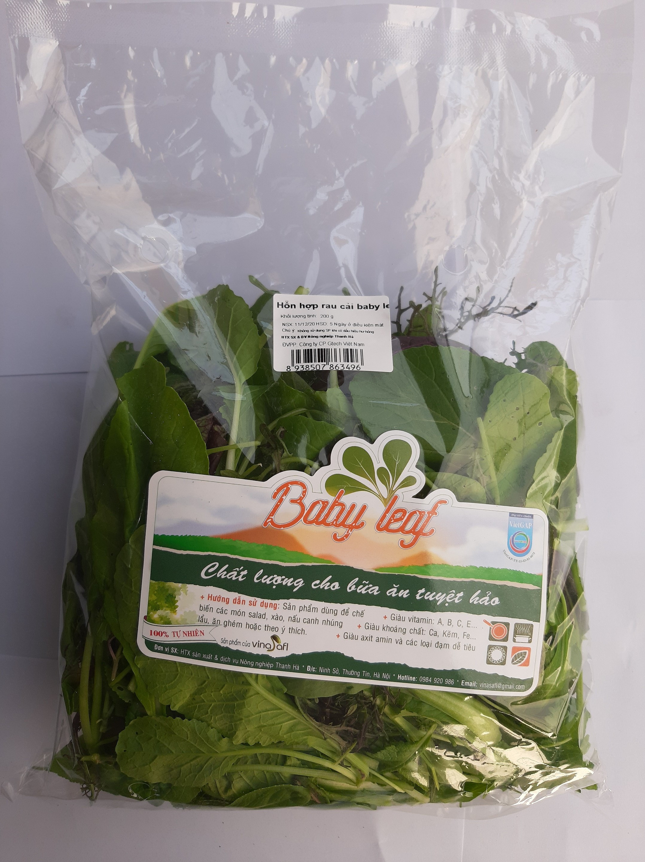 Hỗn hợp rau cải babyleaf 200g