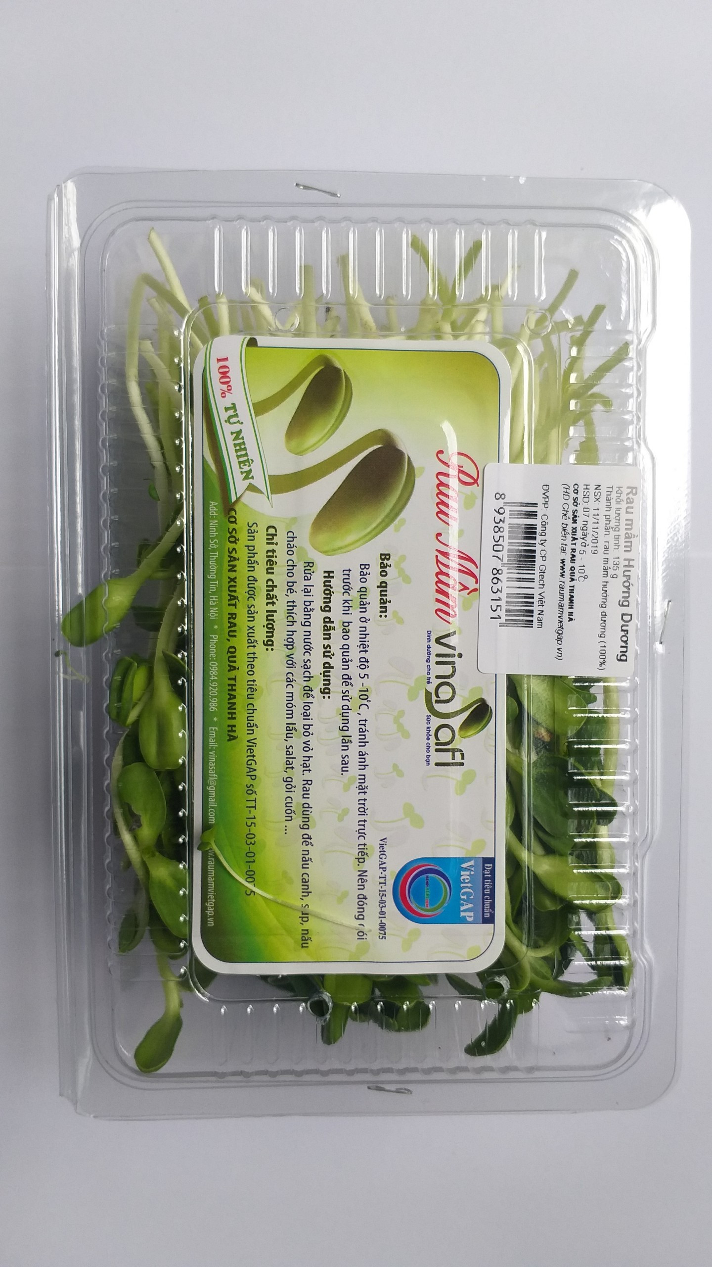 RAU MẦM HƯỚNG DƯƠNG 135g