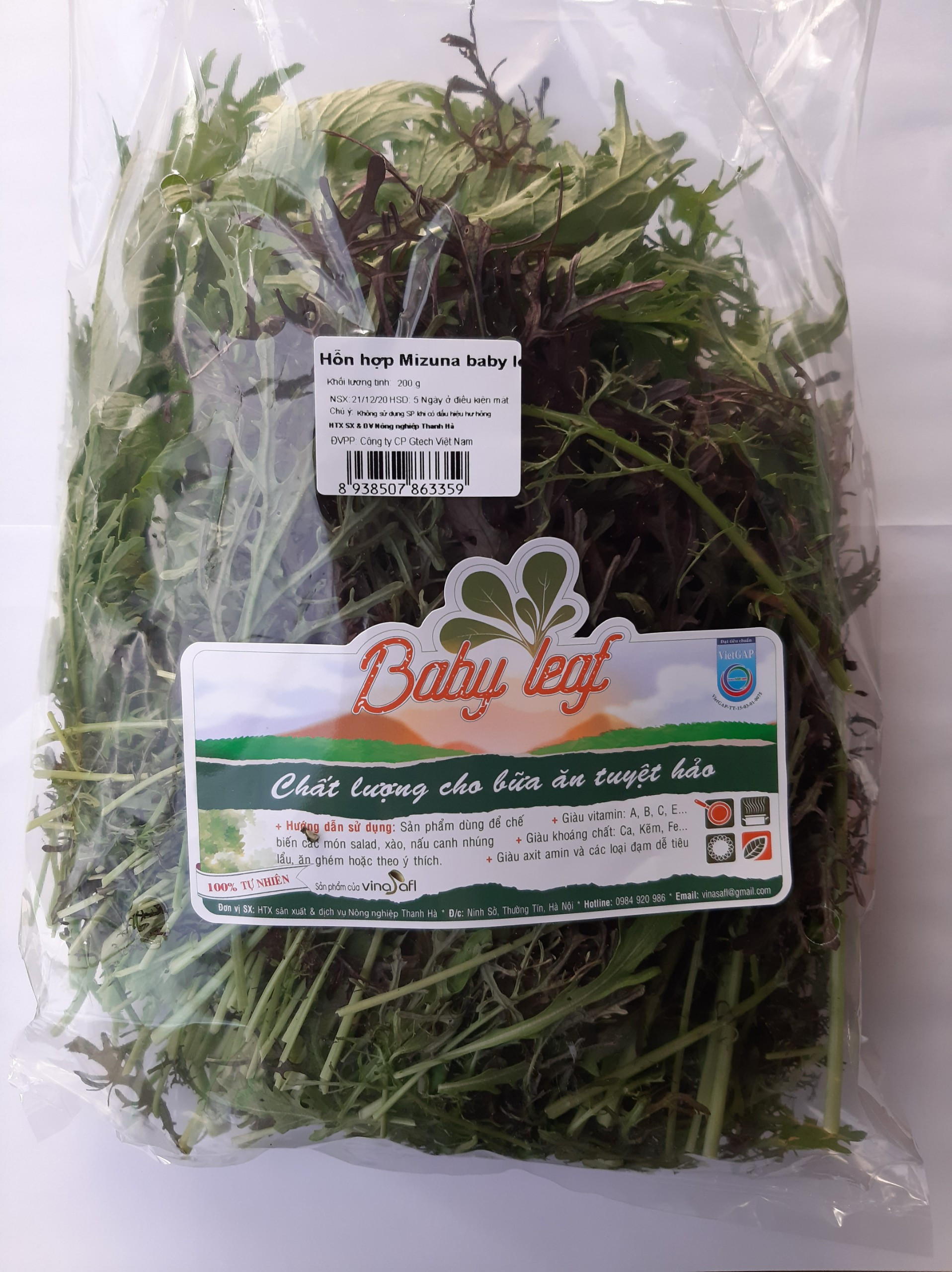 Hỗn Hợp Mizuna babyleaf 200g